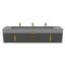 Castello Usa Nile 84-inch Black Vanity Set with Gray Top and Gold Handles CB-MC-84BLK-GLD-2053-GR - alternate 6